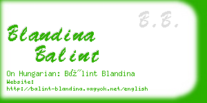 blandina balint business card